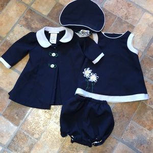Adorable EUC 4 piece dress set size 3-6 months